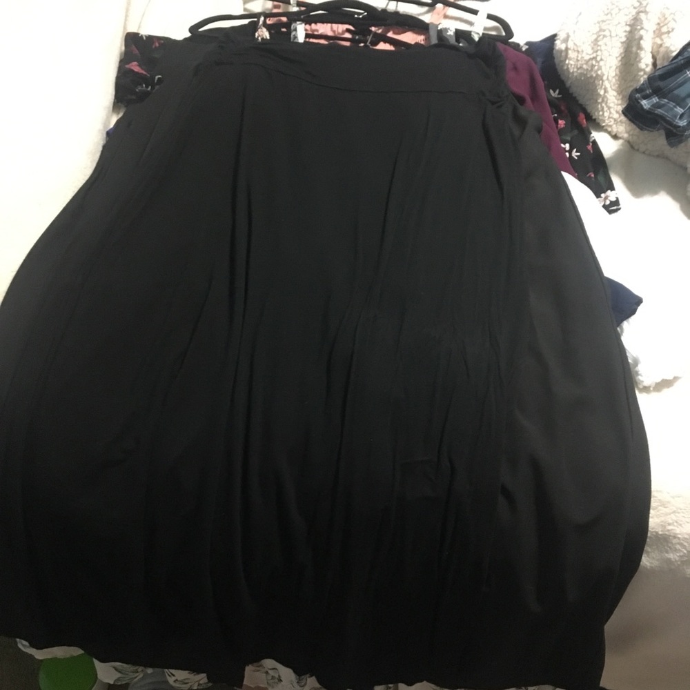 Plain black maxi